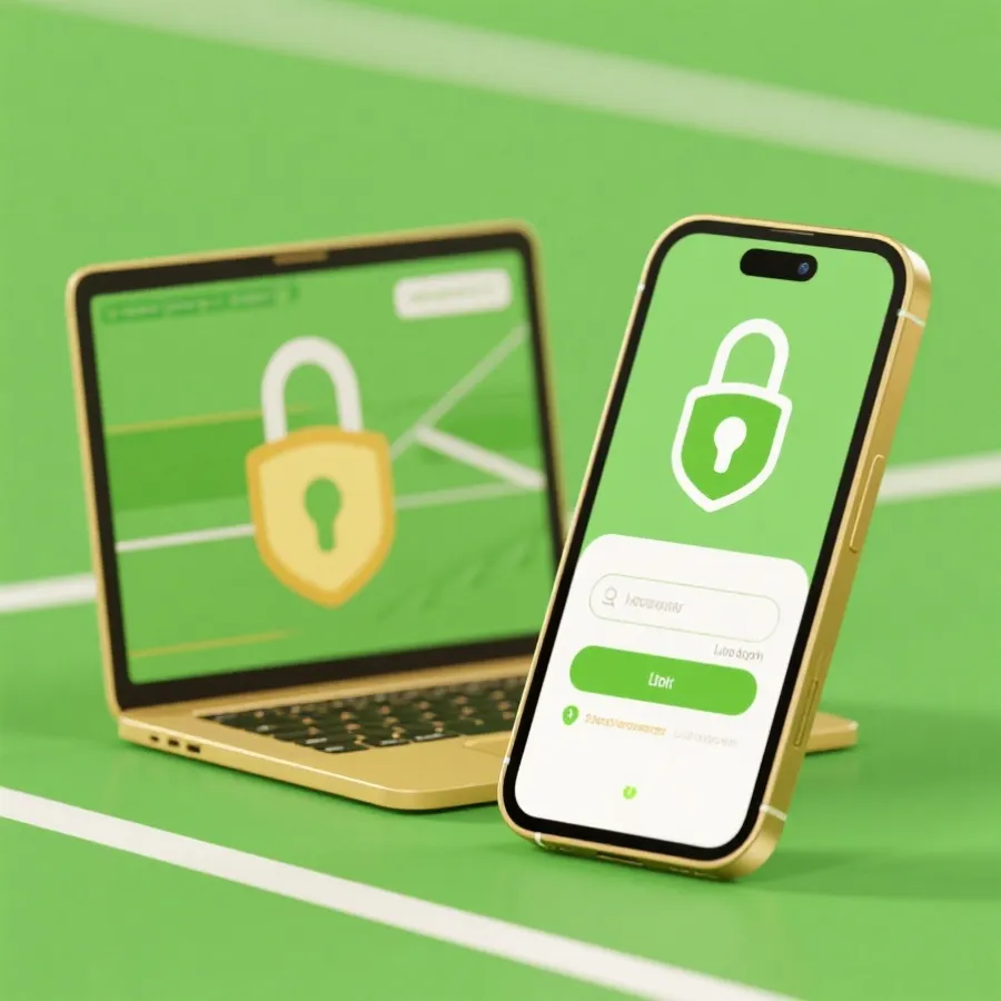 安全登入與跨裝置使用示意